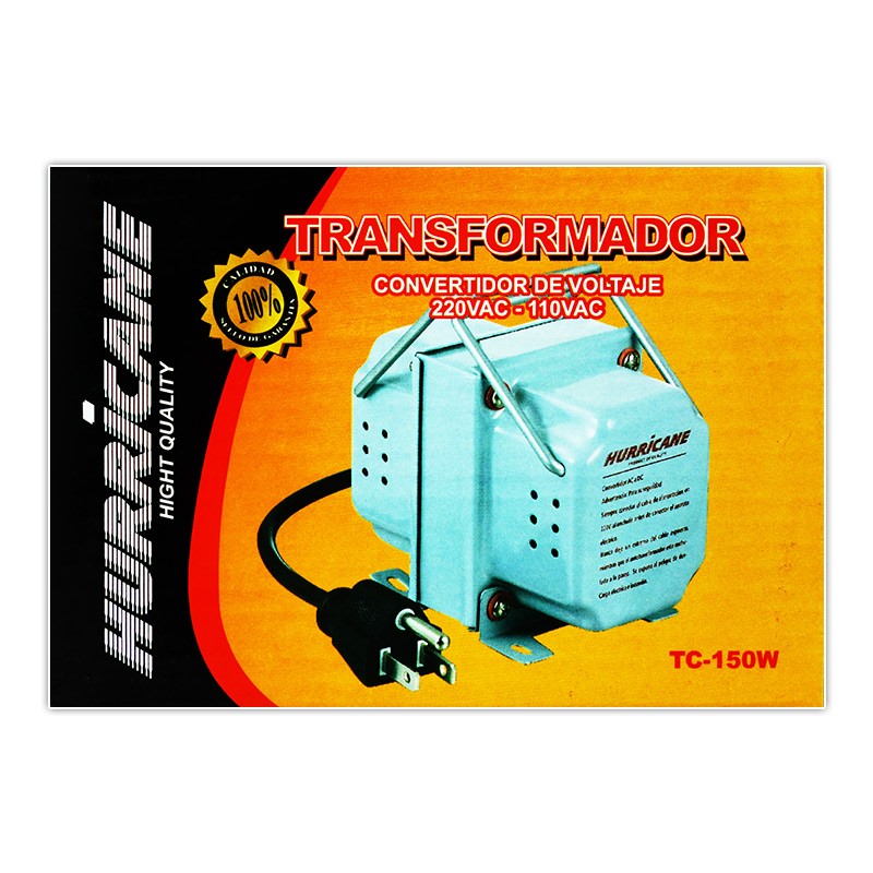 TRANSFORMADOR HURRICANE TC-150 220-110V PLOMA 150W - IMPORTSUMARY